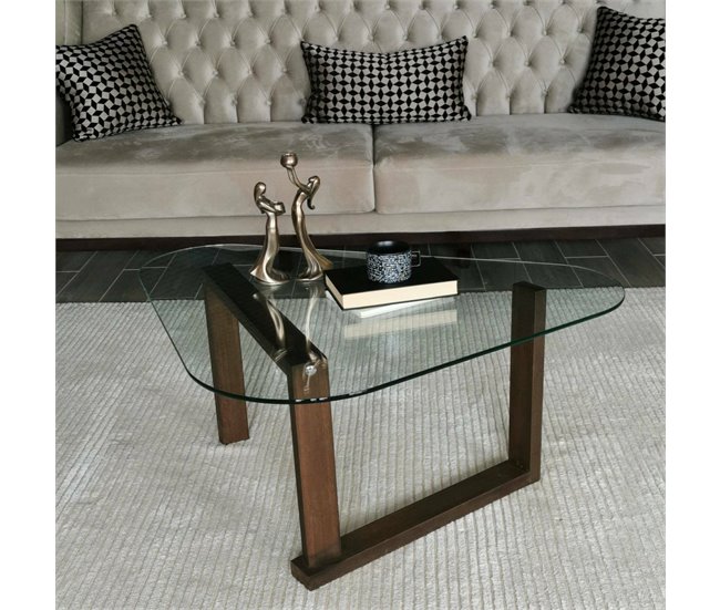Conforama Mesa De Café Dforlucc Mesa De Centro Baja Revistero Para Sofá Estante De La Sala De Estar 96x81h41 Cm Nuez