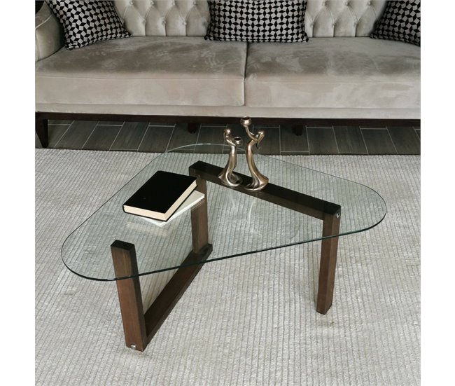 Conforama Mesa De Café Dforlucc Mesa De Centro Baja Revistero Para Sofá Estante De La Sala De Estar 96x81h41 Cm Nuez