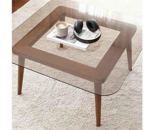 Conforama Mesa De Café Dgagliol Mesa De Centro Baja Revistero Para Sofá Estante De La Sala De Estar 80x80h40 Cm Bronce