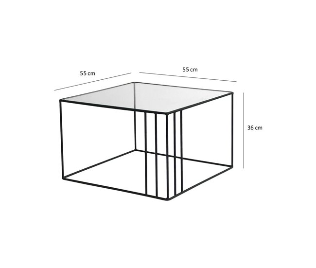 Conforama Mesa De Café Dkaramok Mesa De Centro Baja Revistero Para Sofá Estante De La Sala De Estar 55x55h36 Cm Negro