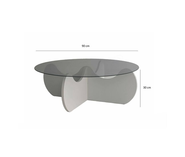 Conforama Mesa De Café Dlamonic Mesa De Centro Baja Revistero Para Sofá Estante De La Sala De Estar 90x90h30 Cm Blanco