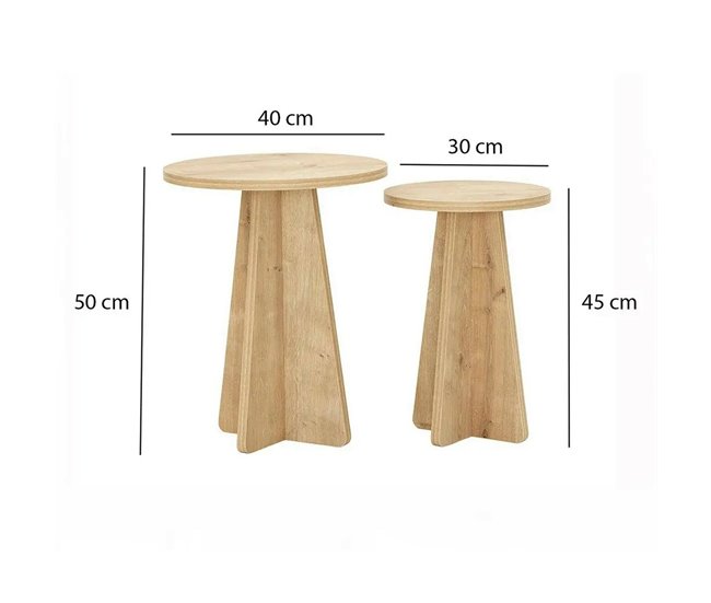 Conforama Mesa De Café Dleoncin Mesa De Centro Baja Revistero Para Sofá Estante De La Sala De Estar 40x40h50 Cm Roble