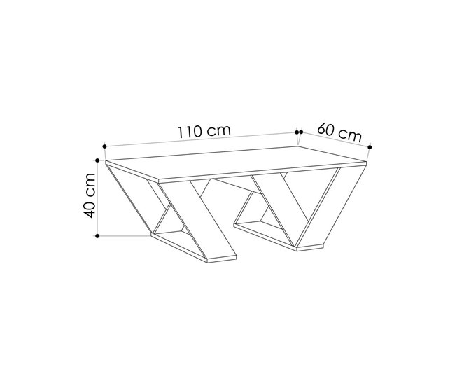 Conforama Mesa De Café Dmelegon Mesa De Centro Baja Revistero Para Sofá Estante De La Sala De Estar 110x60h40 Cm Blanco