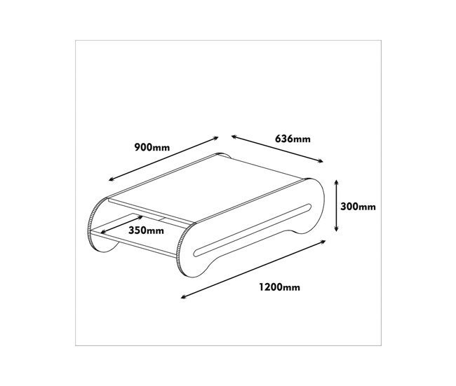 Conforama Mesa De Café Dmicheli Mesa De Centro Baja Revistero Para Sofá Estante De La Sala De Estar 120x64h30 Cm Nogal Y Blanco