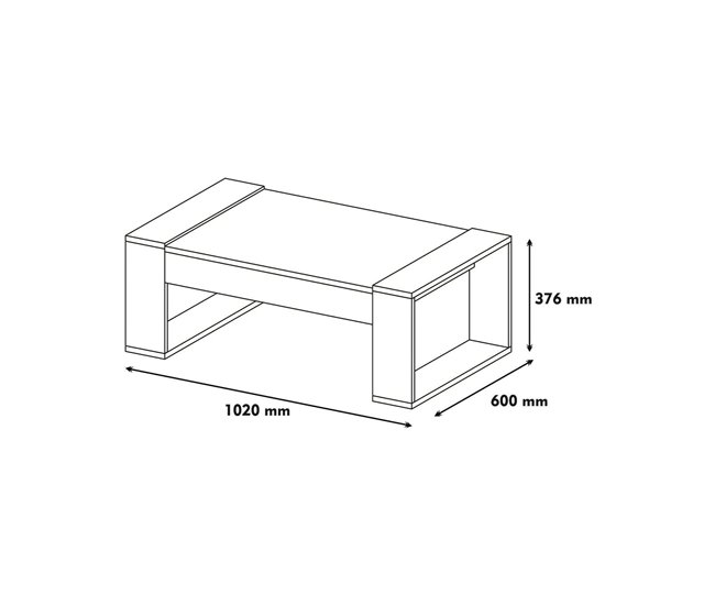 Conforama Mesa De Café Dmilanes Mesa De Centro Baja Revistero Para Sofá Estante De La Sala De Estar 102x60h38 Cm Nogal Y Blanco