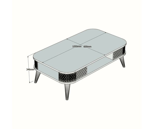 Conforama Mesa De Café Dmoll Mesa De Centro Baja Revistero Para Sofá Estante De La Sala De Estar 105x60h35 Cm Roble