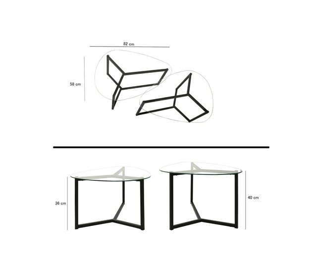 Conforama Mesa De Café Dmotoles Mesa De Centro Baja Revistero Para Sofá Estante De La Sala De Estar 82x58h40 Cm Negro
