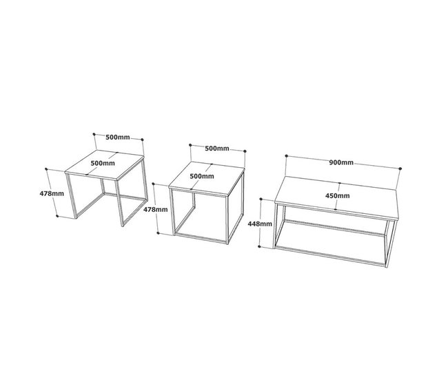 Conforama Mesa De Café Dnocer Mesa De Centro Baja Revistero Para Sofá Estante De La Sala De Estar 190x50h48 Cm Roble