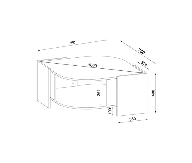 Conforama Mesa De Café Dorsolin Mesa De Centro Baja Revistero Para Sofá Estante De La Sala De Estar 75x75h40 Cm Nogal Y Negro