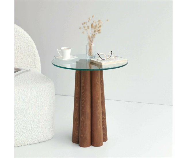 Conforama Mesa De Café Dperr Mesa De Centro Baja Revistero Para Sofá Estante De La Sala De Estar 45x50h50 Cm Nuez