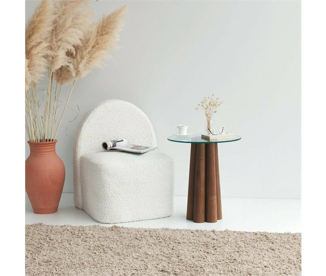 Conforama Mesa De Café Dperr Mesa De Centro Baja Revistero Para Sofá Estante De La Sala De Estar 45x50h50 Cm Nuez