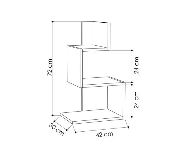 Conforama Mesa De Café Dpittali Mesa De Centro Baja Revistero Para Sofá Estante De La Sala De Estar 42x30h72 Cm Blanco Y Roble