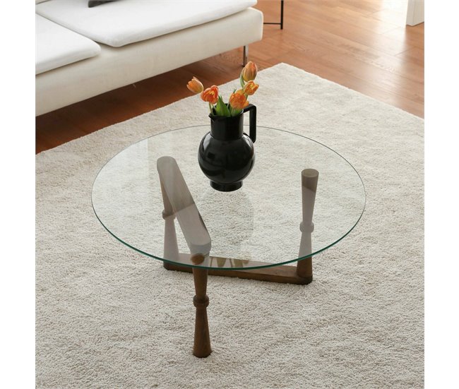 Conforama Mesa De Café Dpobeg Mesa De Centro Baja Revistero Para Sofá Estante De La Sala De Estar 80x80h41 Cm Nuez