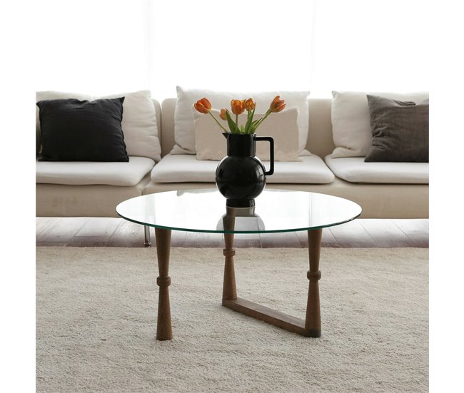 Conforama Mesa De Café Dpobeg Mesa De Centro Baja Revistero Para Sofá Estante De La Sala De Estar 80x80h41 Cm Nuez
