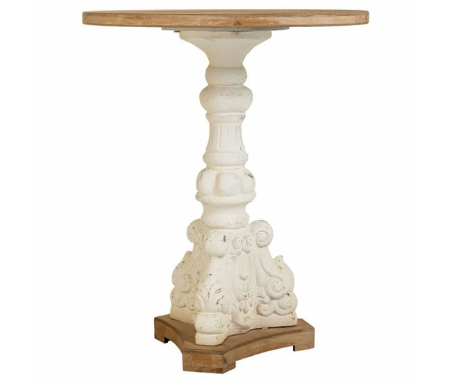 Conforama Mesa De Centro Alexandra House Living Blanco Madera De Abeto Madera MDF 66 X 81 X 66 Cm