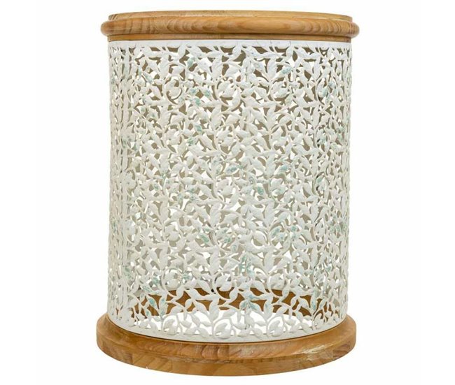 Conforama Mesa De Centro Alexandra House Living Marrón Metal Madera De Abeto Madera MDF 43 X 55 X 43 Cm