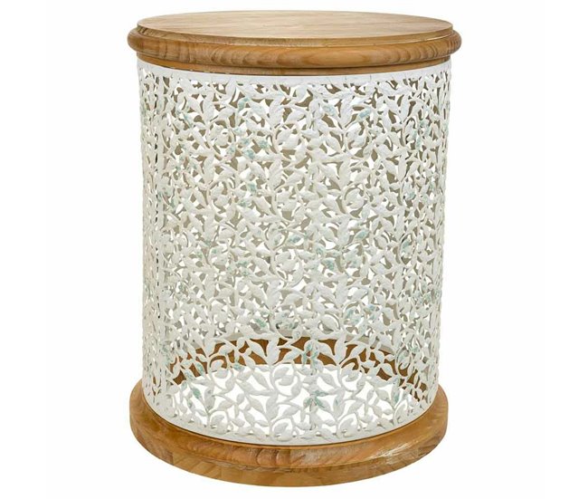 Conforama Mesa de Centro Alexandra House Living Marrón Metal Madera de abeto Madera MDF 43 x 55 x 43 cm