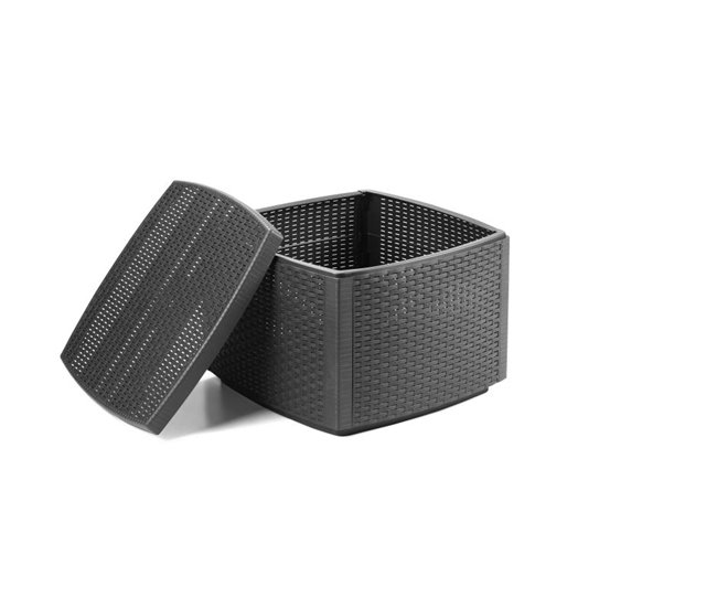 Conforama Mesa De Centro-baúl De Exterior Kilu Antracita 53 X 40 X Cm