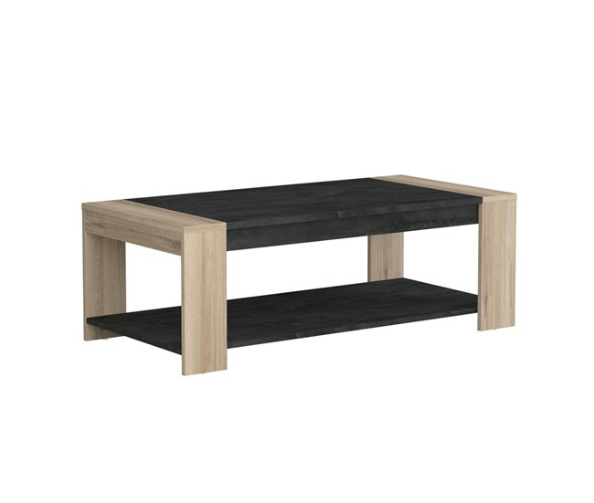 Conforama Mesa De Centro Con 2 Bandejas L109 Cm - Sheffield