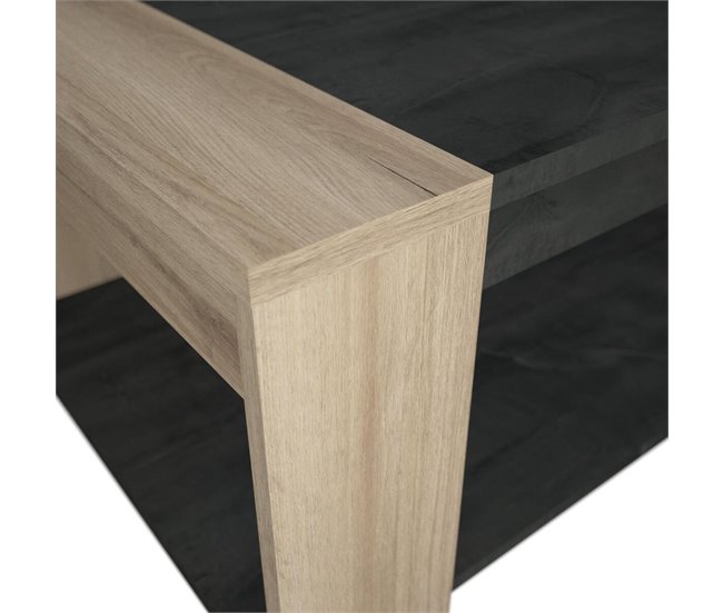 Conforama Mesa De Centro Con 2 Bandejas L109 Cm - Sheffield