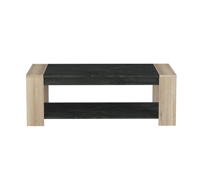 Conforama Mesa De Centro Con 2 Bandejas L109 Cm - Sheffield