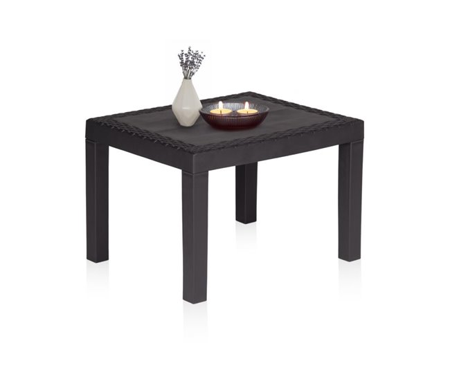 Conforama Mesa de centro de exterior Nua Antracita 46 x 40 x cm