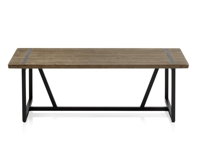 Conforama Mesa De Centro De Metal Con Sobre De Madera