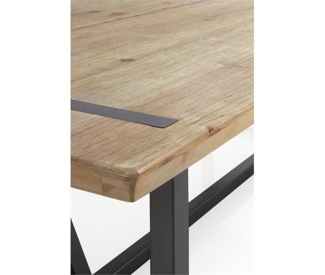 Conforama Mesa De Centro De Metal Con Sobre De Madera