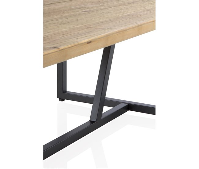 Conforama Mesa De Centro De Metal Con Sobre De Madera