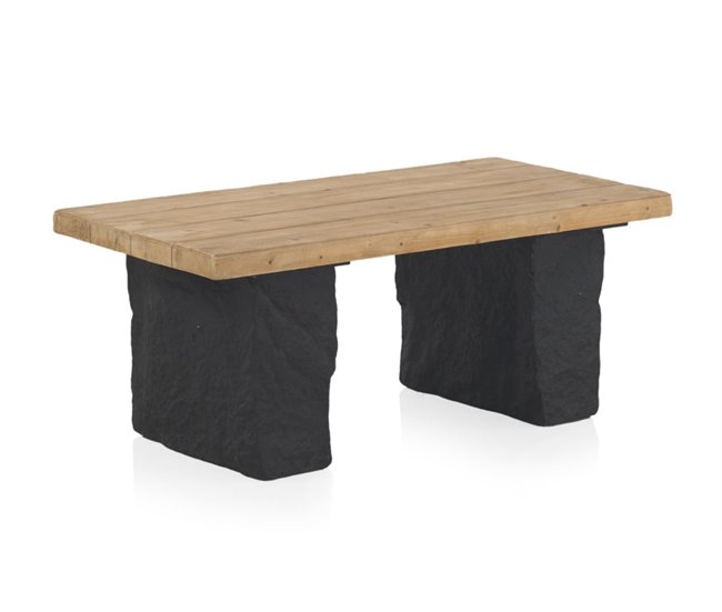 Conforama Mesa De Centro De Muelle De Madera Con Base De Poliresina Mgo