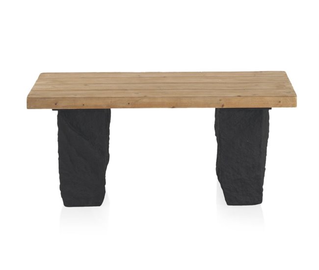 Conforama Mesa De Centro De Muelle De Madera Con Base De Poliresina Mgo