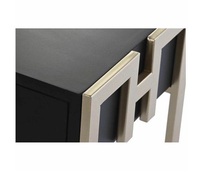Conforama Mesa De Centro DKD Home Decor 150 X 36 X 48 Cm Metal Madera Aluminio