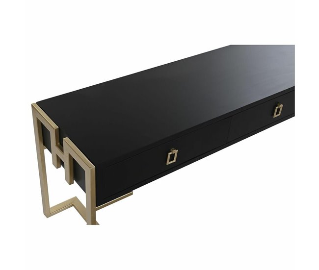 Conforama Mesa De Centro DKD Home Decor 150 X 36 X 48 Cm Metal Madera Aluminio