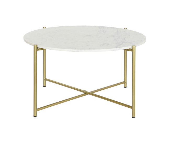 Conforama Mesa De Centro DKD Home Decor 81 X 81 X 44 Cm Mármol Hierro
