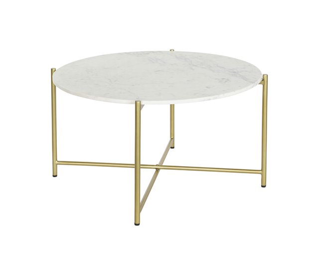 Conforama Mesa de Centro DKD Home Decor 81 x 81 x 44 cm Mármol Hierro
