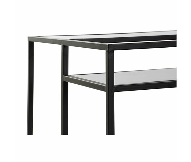 Conforama Mesa De Centro DKD Home Decor 8424001787234 Negro Multicolor Natural Madera Metal Espejo 120 X 60 X 50 Cm