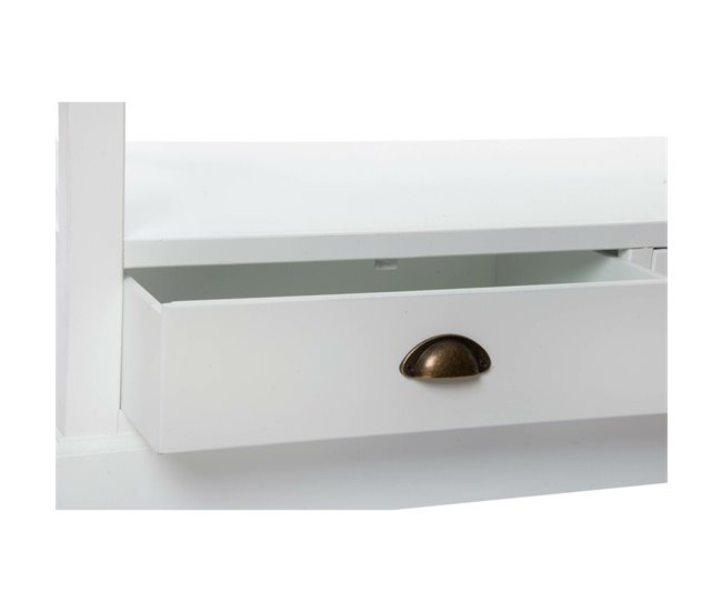 Conforama Mesa De Centro DKD Home Decor Blanco Madera (108 X 48 X 56 5 Cm)