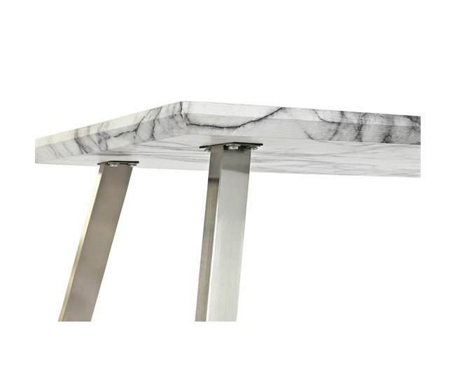 Conforama Mesa De Centro DKD Home Decor MDF Acero (120 X 60 X 44 Cm)