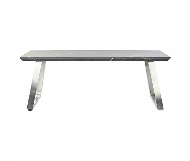 Conforama Mesa De Centro DKD Home Decor MDF Acero (120 X 60 X 44 Cm)