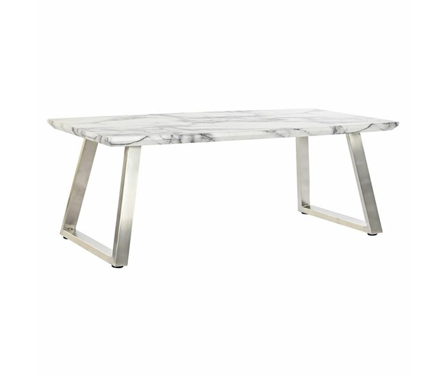 Conforama Mesa de Centro DKD Home Decor MDF Acero (120 x 60 x 44 cm)