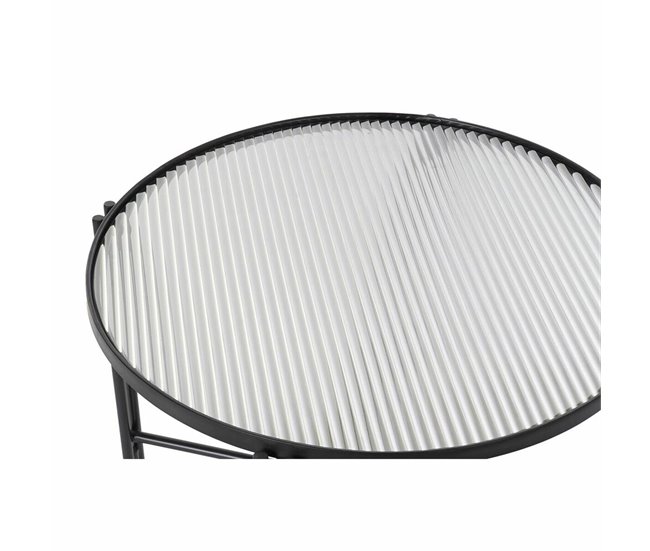 Conforama Mesa De Centro DKD Home Decor Metal Cristal 63 X 63 X 46 Cm