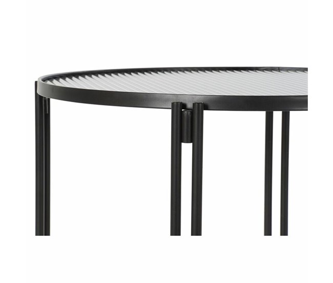 Conforama Mesa De Centro DKD Home Decor Metal Cristal 63 X 63 X 46 Cm
