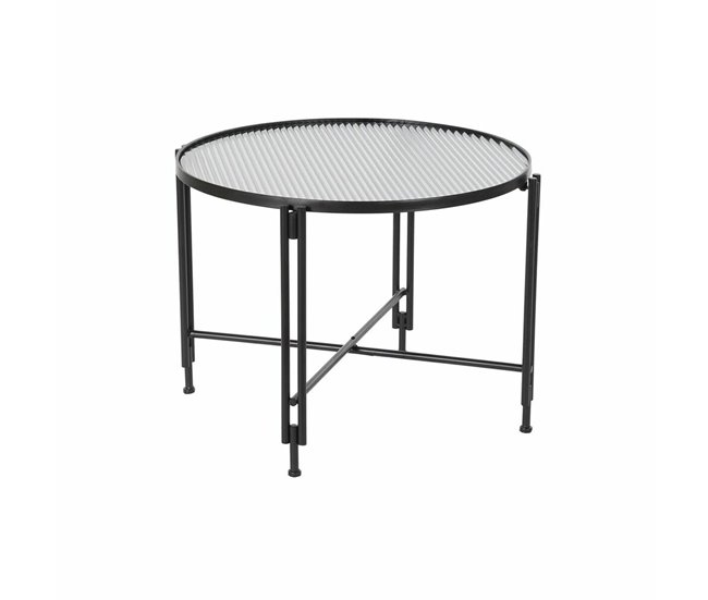 Conforama Mesa de Centro DKD Home Decor Metal Cristal 63 x 63 x 46 cm