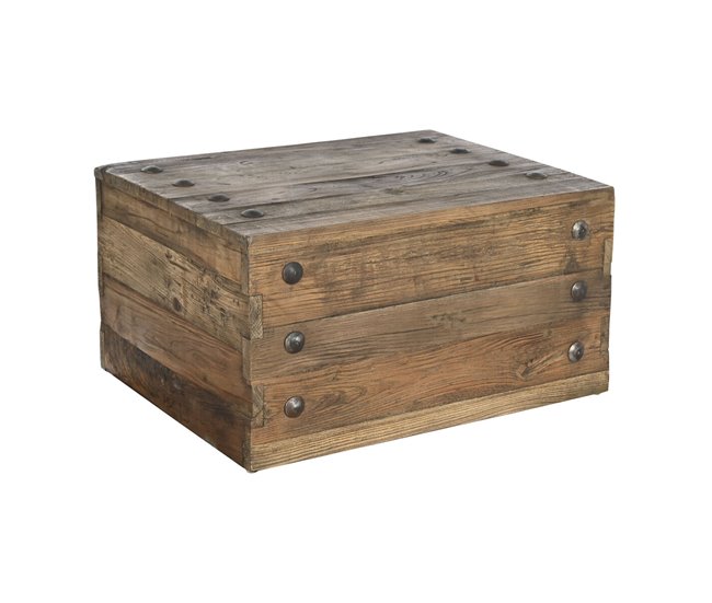 Conforama Mesa de Centro DKD Home Decor Pino Madera Reciclada 78 x 59 x 41 cm