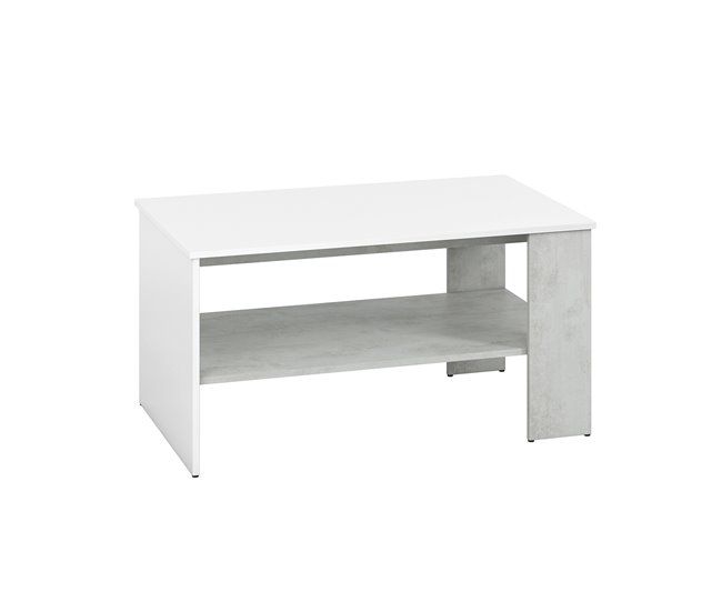 Conforama Mesa De Centro Orion Blanca Y Efecto Concreto