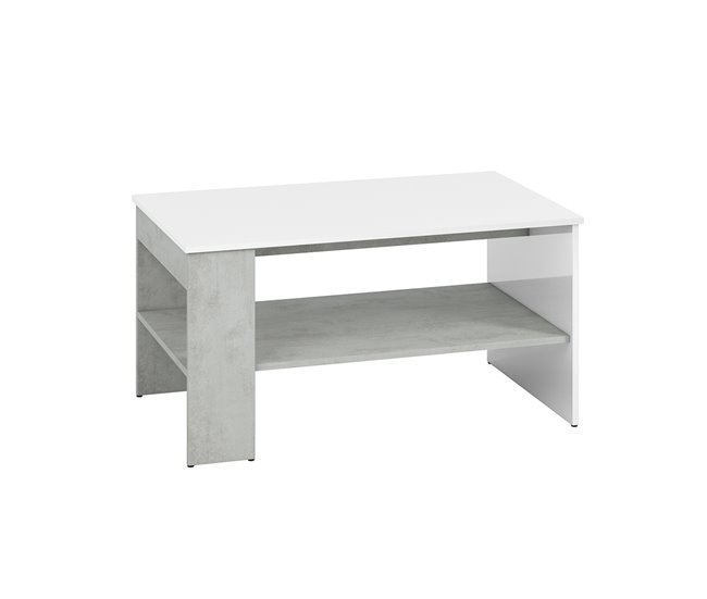 Conforama Mesa de centro Orion Blanca y Efecto concreto