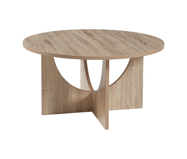 Conforama Mesa de Centro Rindal 80x41 5 cm - Efecto roble [en.casa]