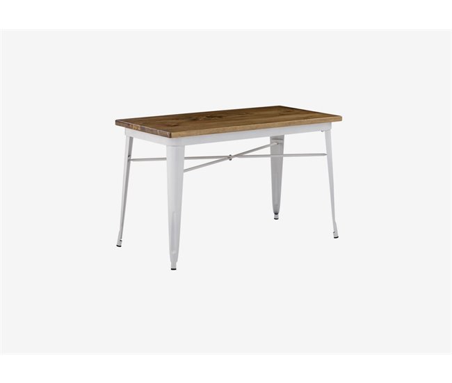 Conforama Mesa De Cocina ADELAINE Fija Roble Y Blanco