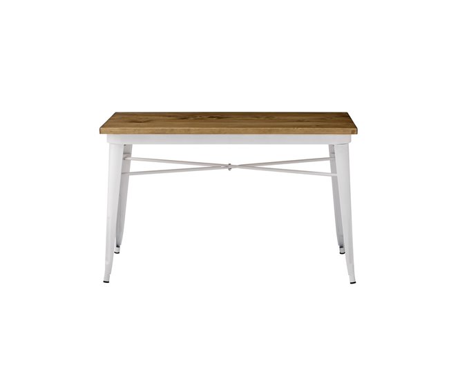 Conforama Mesa De Cocina ADELAINE Fija Roble Y Blanco