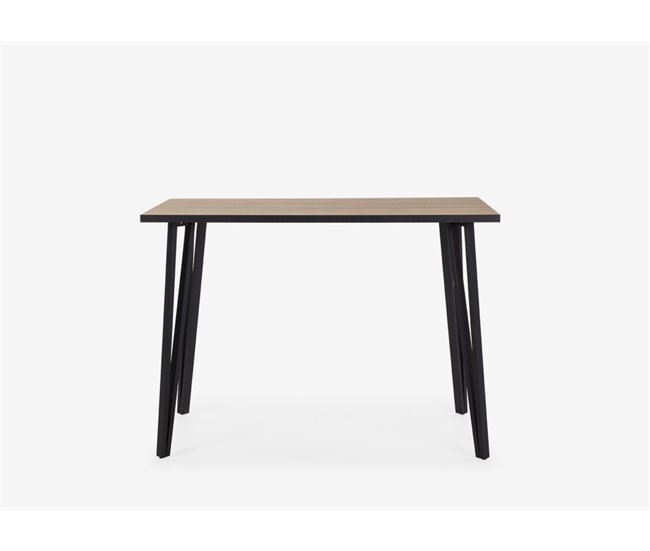 Conforama Mesa De Cocina Alta Fija DECO 140x70cm Natural Y Canto Bocamina